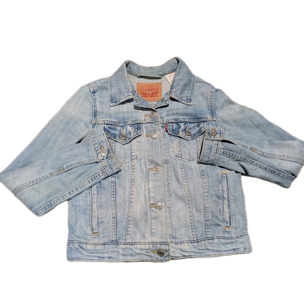 Levi's Denim Trucker Jacket Womens Size Small Medium Wash